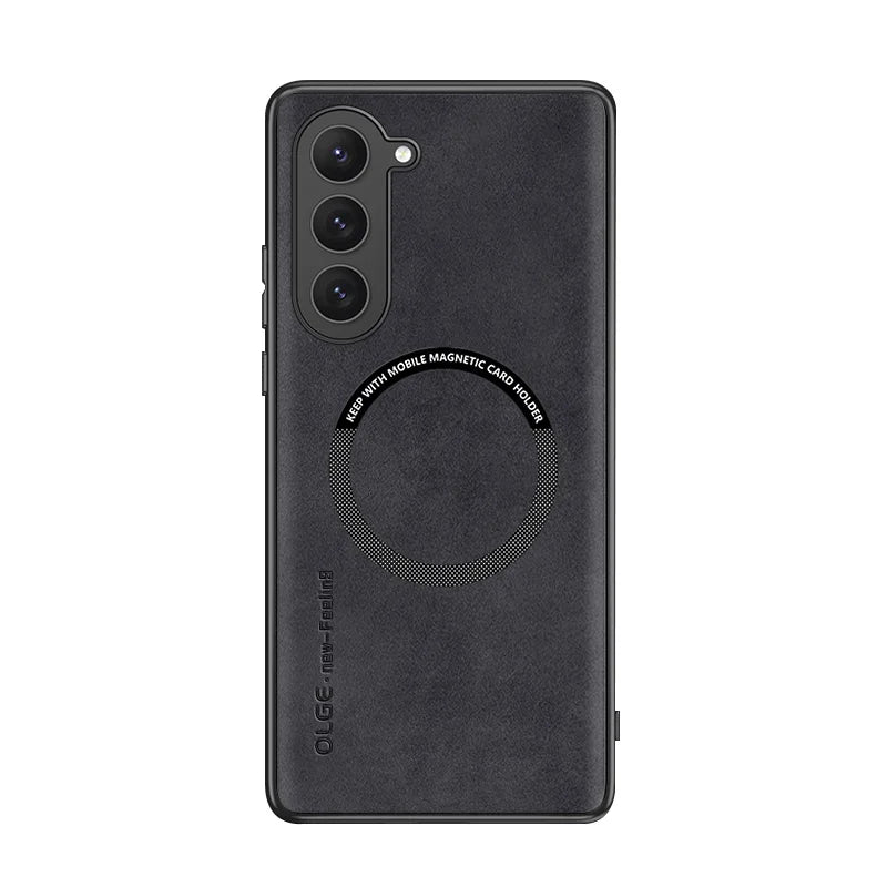 Magnetic For Magsafe Leather Case For Samsung Galaxy