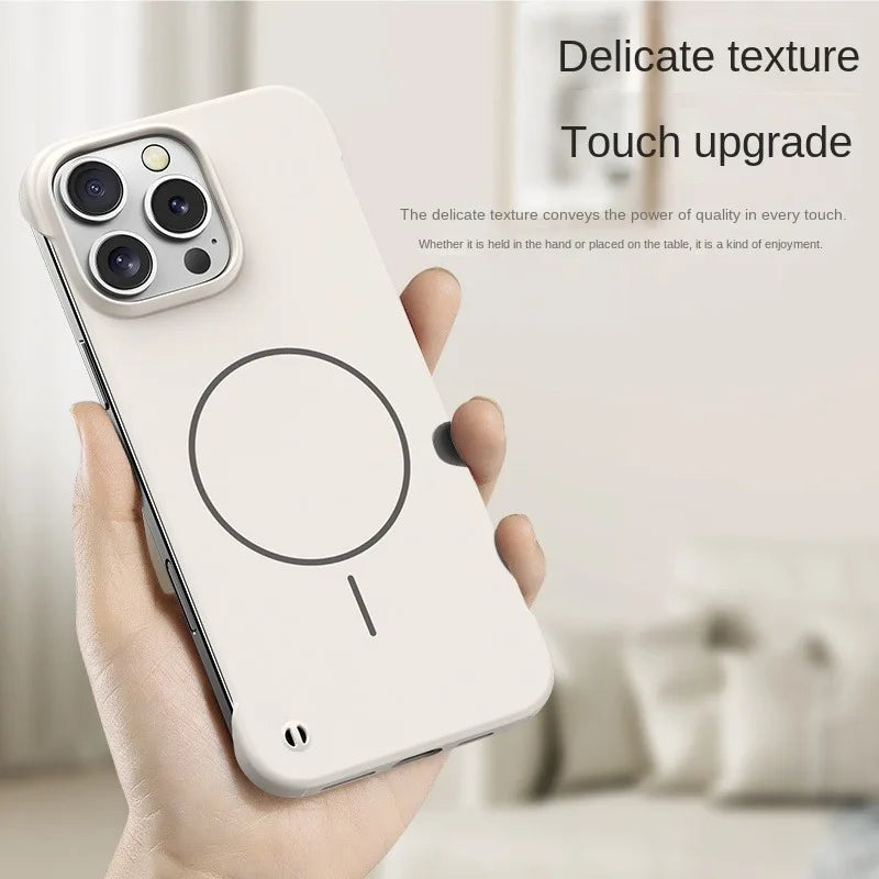 Ultra Thin Frameless Magnetic Case For iPhone