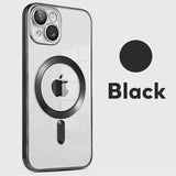 Luxury  Plating Clear Magnetic Case For Iphone