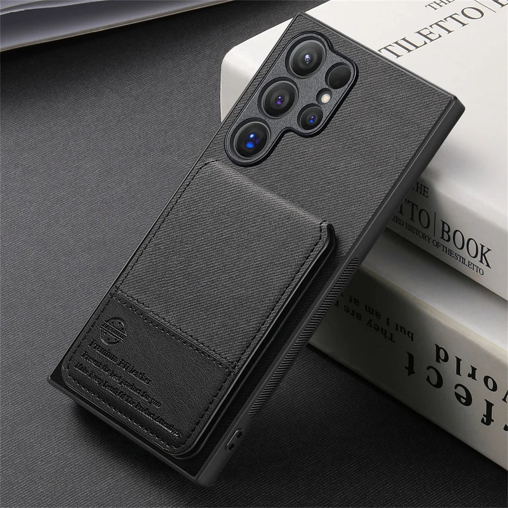 Magnetic Wallet with Card Holder Phone Case for Samsung