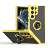 Car Magnetic Ring Bracket Silicone Cover Phone Case For Samsung Galaxy