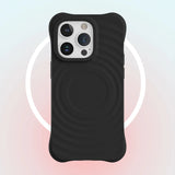 Liquid Silicone Wave Pattern Magsafe Phone Case For iPhone