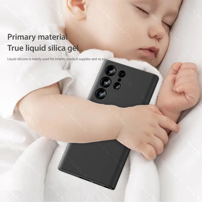 Liquid Soft Silicone Case For Samsung