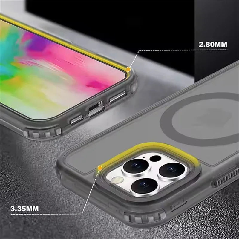 3 in 1 Magnetic Heavy Duty Armor Case for Magsafe IPhone