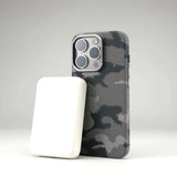Camouflage Graffiti Relief Alloy MagSafe Phone Case For iPhone