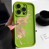 Candy Color Gilt Butterfly Shockproof Soft TPU Silicone Case For iPhone