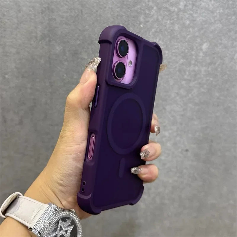 Magnetic Luxury Matte Fall prevention Case For iPhone