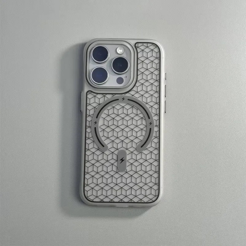 Ultrathin Frosted Geometric Elements MagSafe Case For iPhone