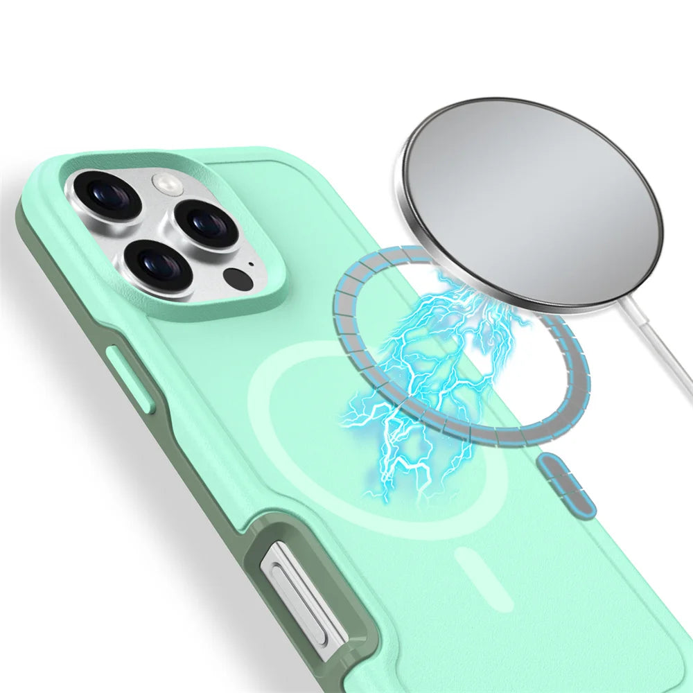Dual Layer Protection Armour Magnetic Case For iPhone