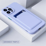 Luxury Soft Silicone Wallet Case For iPhone