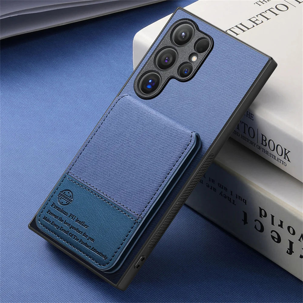Magnetic Wallet with Card Holder Phone Case for Samsung