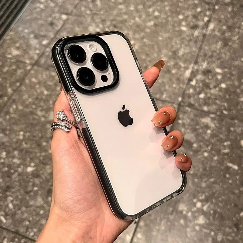 Luxury Transparent Airbag Bumper Case For iPhone
