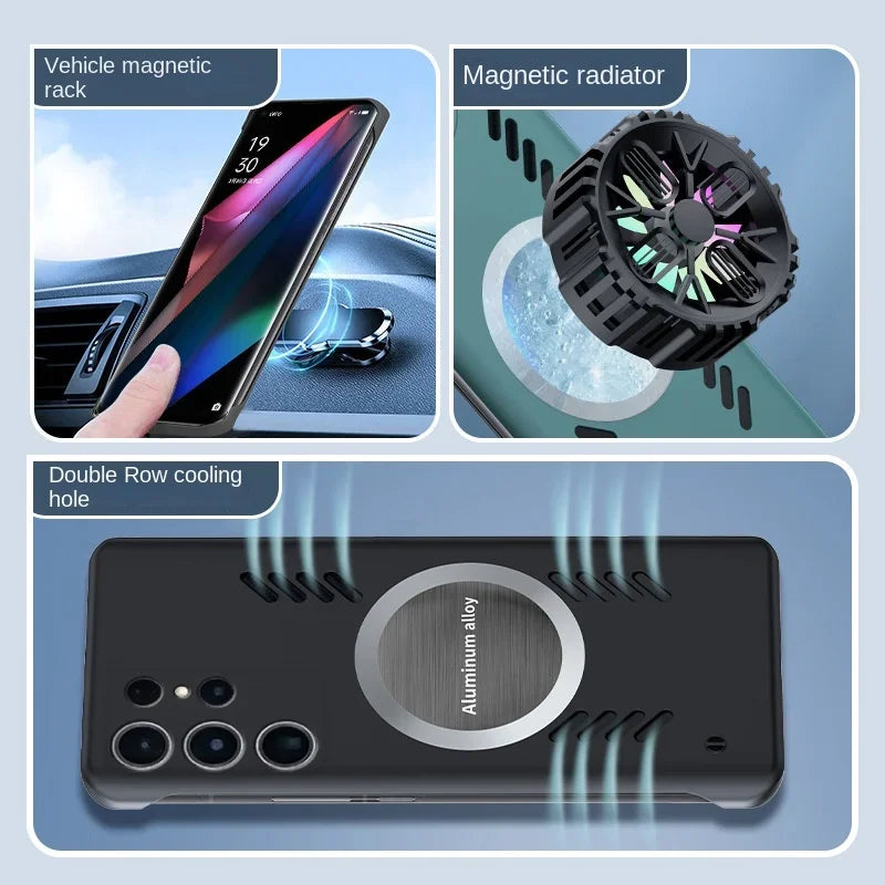 Borderless Cooling Thin Magnetic Phone Case for Samsung Galaxy
