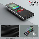 Leather Flip Card Wallet Case For Samsung