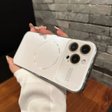 Luxury Large Glass Window Magsafe Case For iPhone