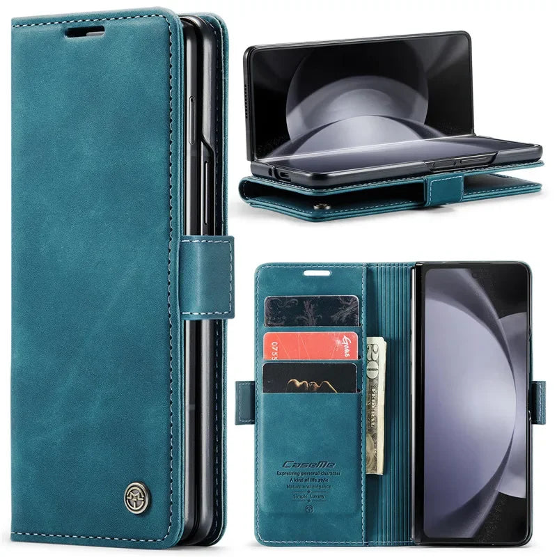 Leather Wallet Card Slot Phone Case for Samsung