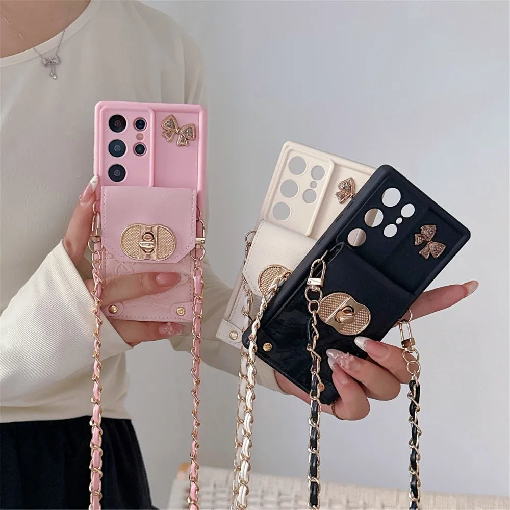 Crossbody Wallet Card Holder Case for Samsung