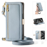 Crossbody Zipper Card Solt Wallet Leather Case For Samsung
