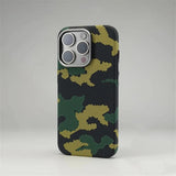 Camouflage Graffiti Relief Alloy MagSafe Phone Case For iPhone