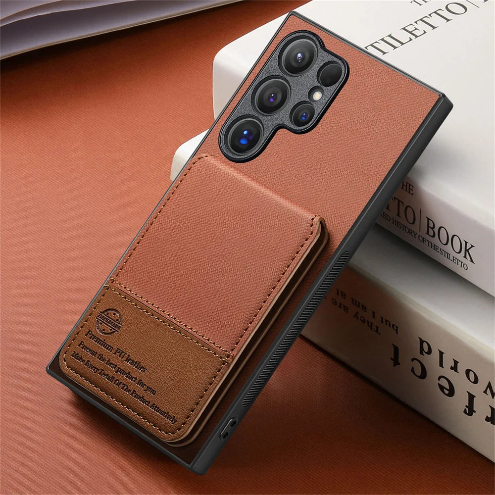 Magnetic Wallet with Card Holder Phone Case for Samsung
