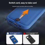 Push Card Bag Slot Holder Wallet silicone Phone Case For iPhone