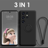 Liquid Silicone Magnetic Holder Case For Samsung