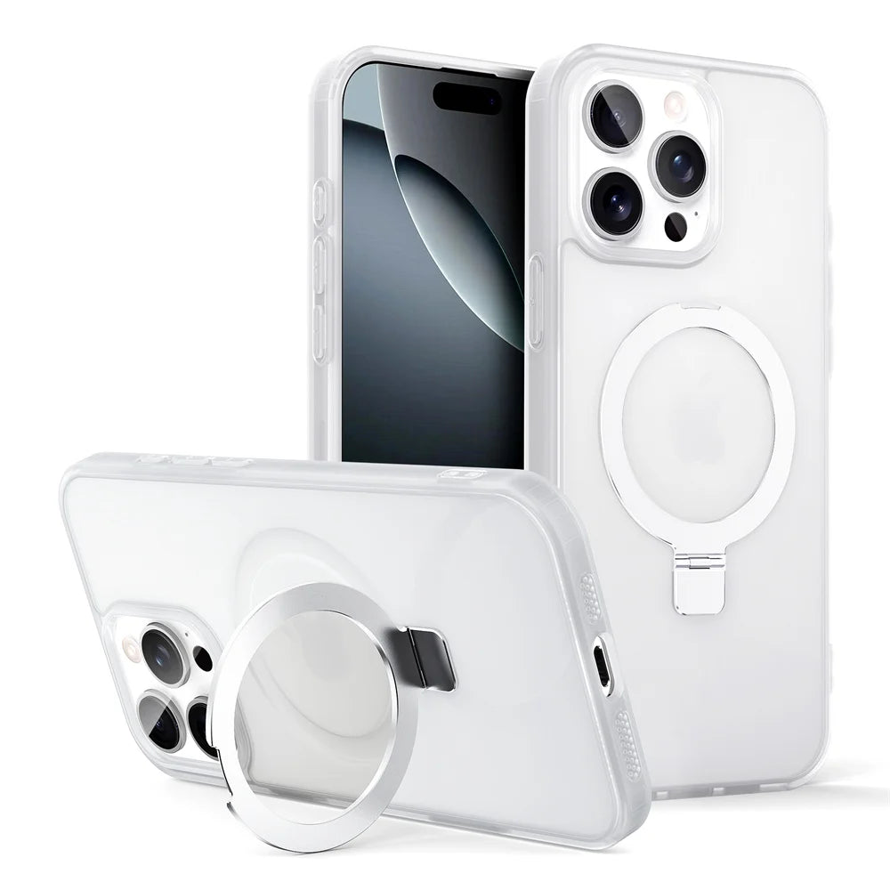 Shockproof Magnetic Kickstand Matte Case For iPhone