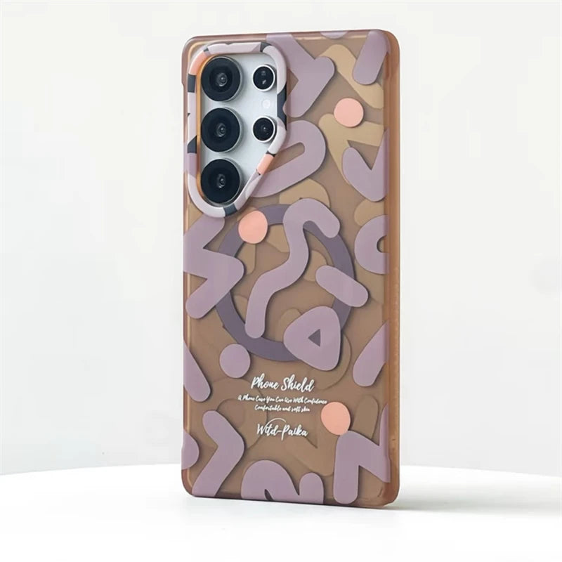 Fashion Graffiti Matte Magsafe Phone Case for Samsung