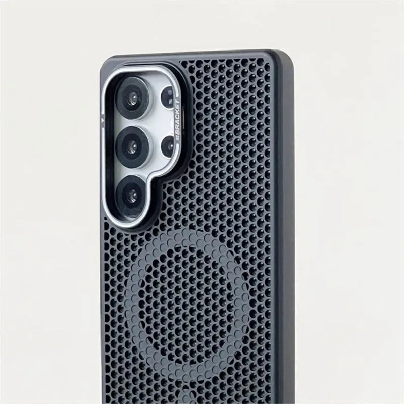 Honeycomb Mesh Cooling Magnetic Bumper Case for Samsung