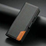 Luxury Leather Wallet Magnetic Armor Case for Samsung