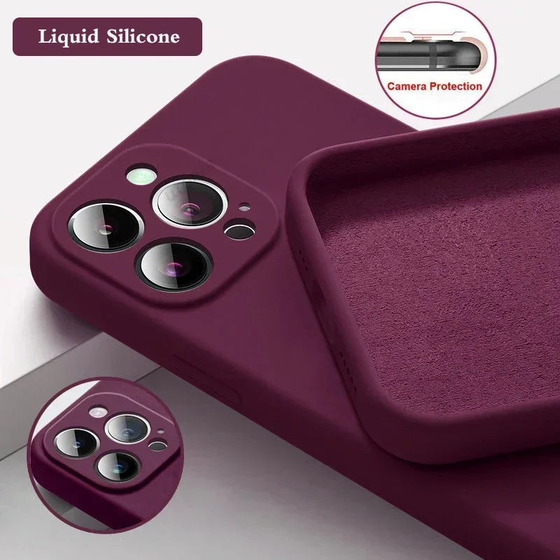 New Silicone Solid Color Fall and Collision Protection Case For IPhone