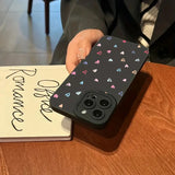 Colorful Small Love Heart Silicone Soft Phone Case For iPhone