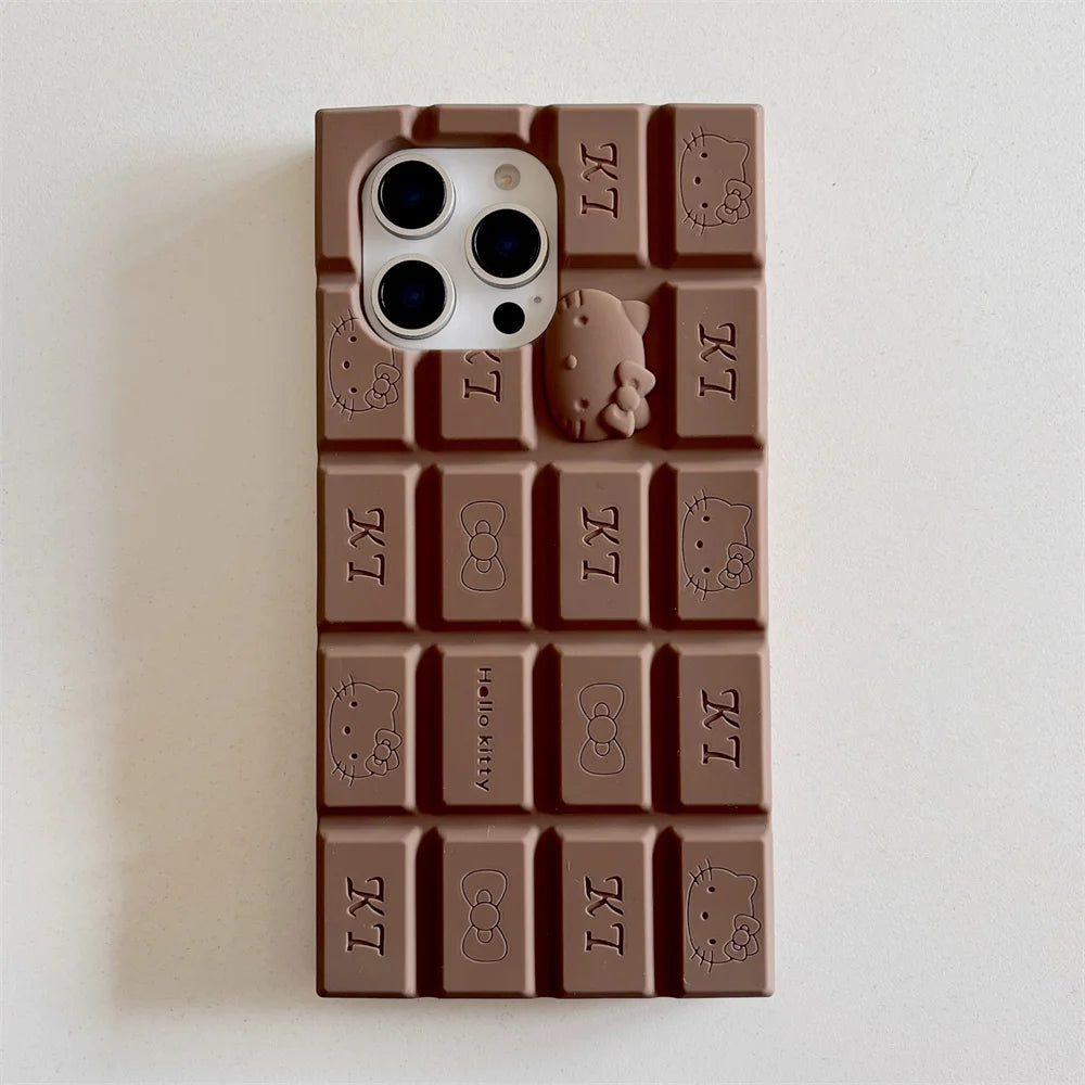 3D Chocolate Rilakkuma Silicone  Case For iPhone