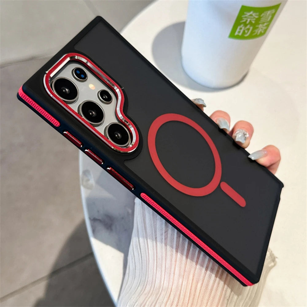 Luxury Matte Magnetic Phone Case for Samsung Galaxy