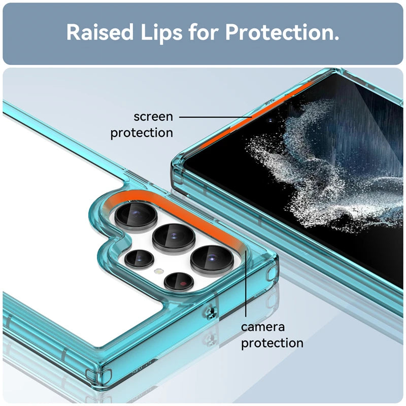 Silicone Clear Shockproof TPU Case For Samsung