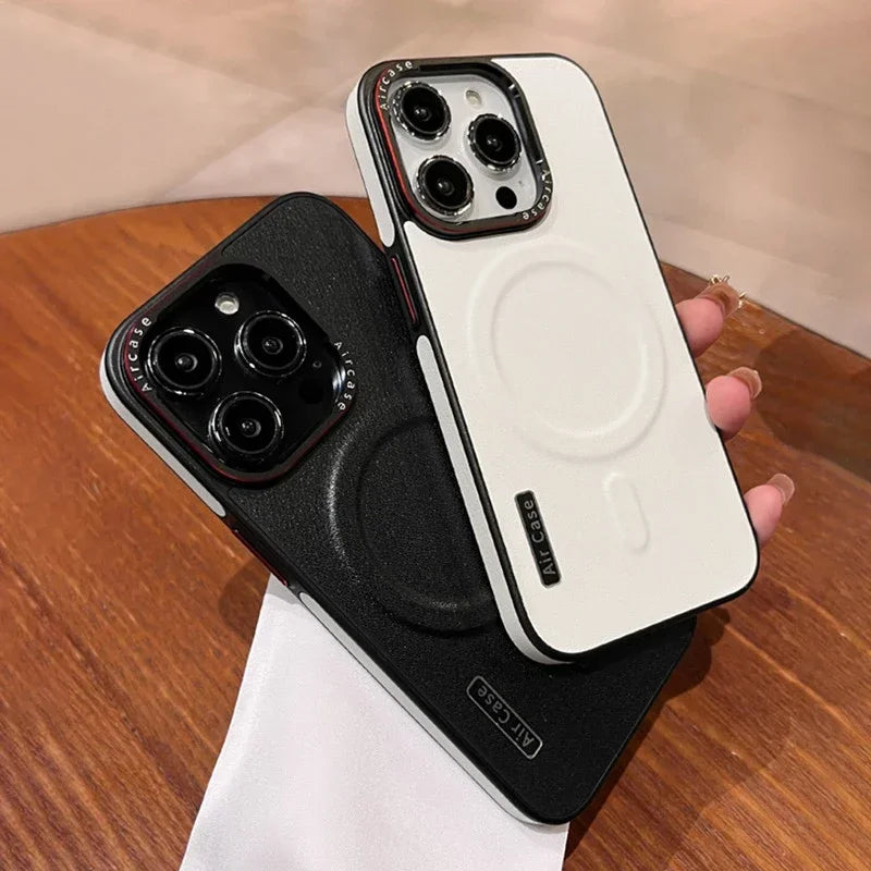 Matte Leather Magnetic For Magsafe Phone Case For iPhone