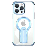 Luxury Transparent Armor Hidden Folding Stand Magnetic Case For iPhone