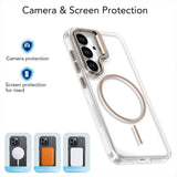 Magnetic Camera bracket Holder Clear Case For Samsung Galaxy
