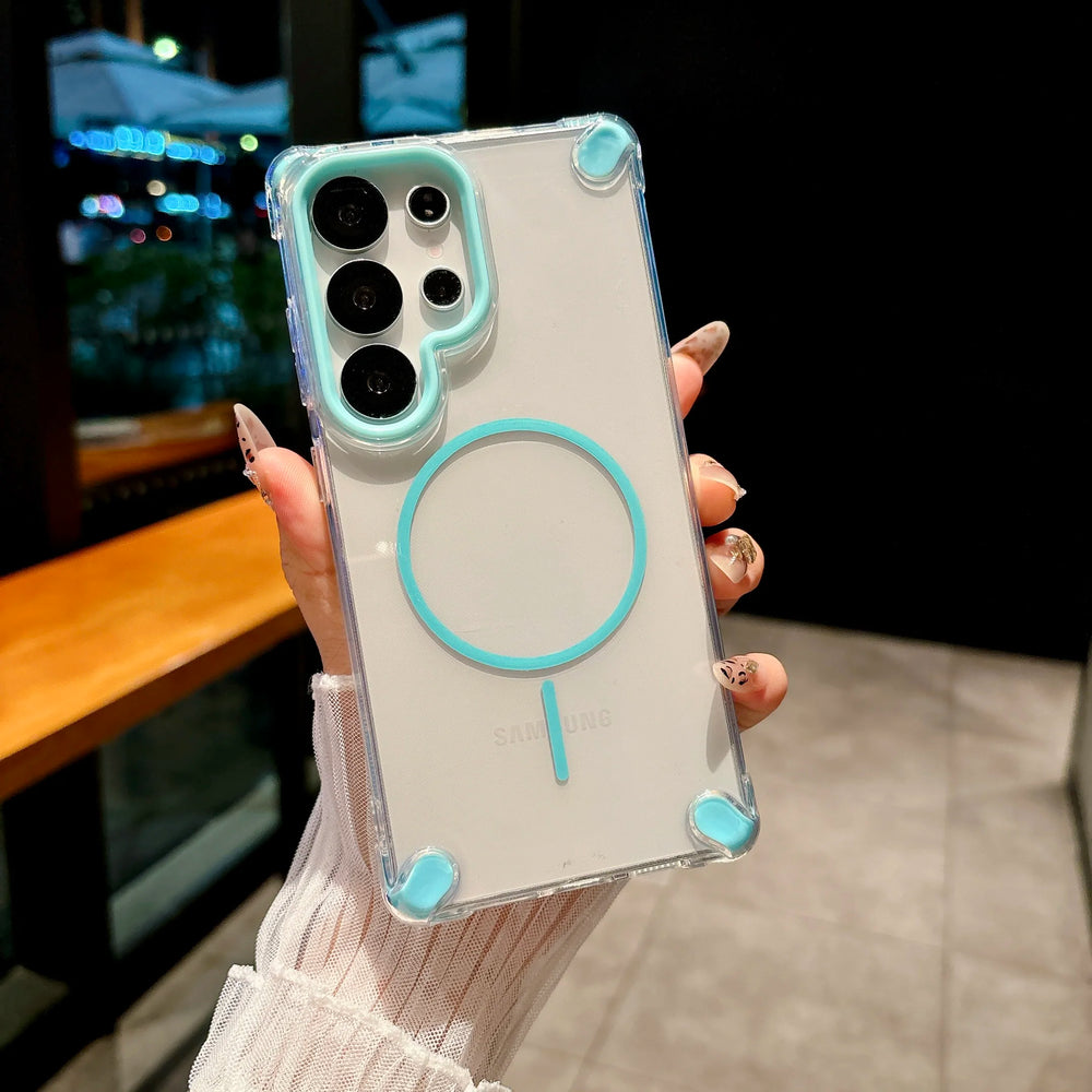 Transparent Magnetic Soft TPU Case For For Samsung