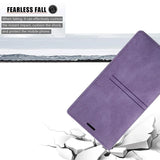 Wallet Skin Feel Card Slot Magnetic Flip Leather Case For Samsung
