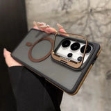 Metal Lens Protection Stand Magsafe Case For Samsung
