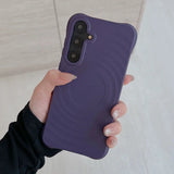 Luxury Water Ripple Liquid Silicone For MagSafe Case For Samsung