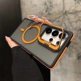 Metal Lens Protection Stand Magsafe Case For Samsung