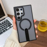 Luxury Metal Stand Magsafe Case For Samsung