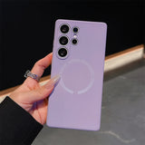 For Magsafe Liquid Silicone Magnetic Phone Case For Samsung