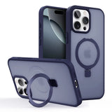 Shockproof Magnetic Kickstand Matte Case For iPhone