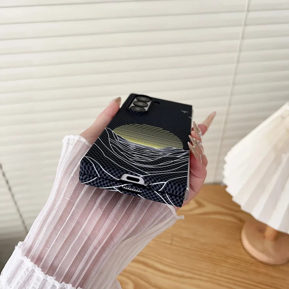 carbon fibre Moon Protective Cases For Samsung