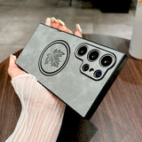 Retro Magsafe Magnetic Leather Case For Samsung Galaxy