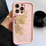 Candy Color Gilt Butterfly Shockproof Soft TPU Silicone Case For iPhone