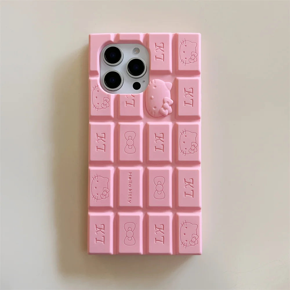 3D Chocolate Rilakkuma Silicone  Case For iPhone
